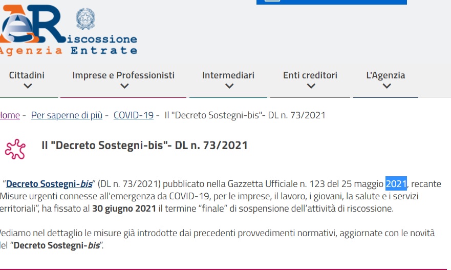 sostegni bis faq agenzia riscossione - trsconsulting