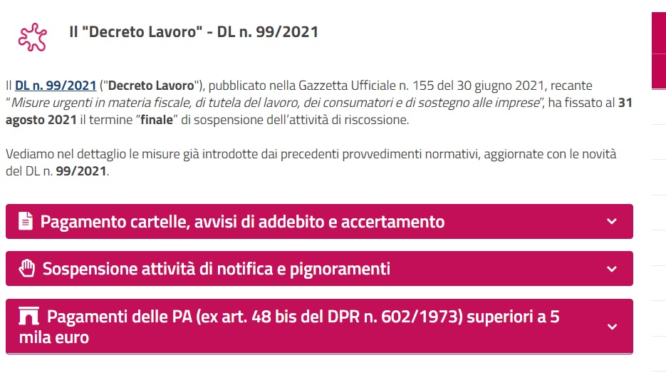 verifica inadempimenti proroga sospensione 31 agosto 2021 - trsconsulting